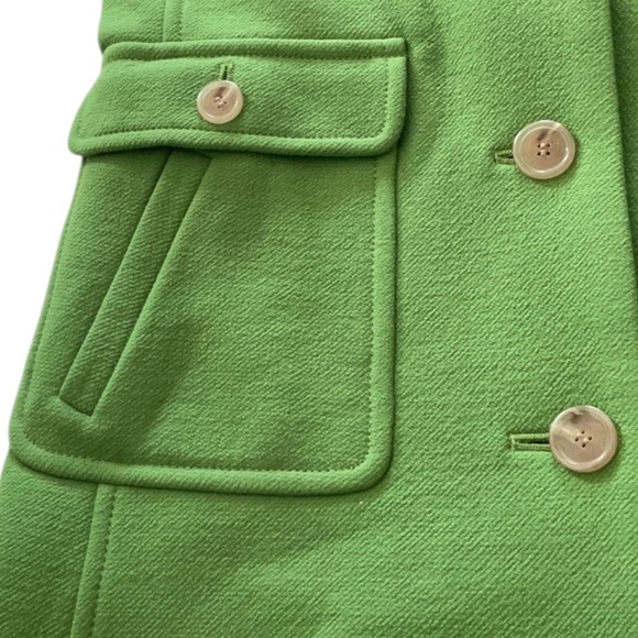 J. Crew Green Wool Blend Coat, size 2 - Picture 6 of 15